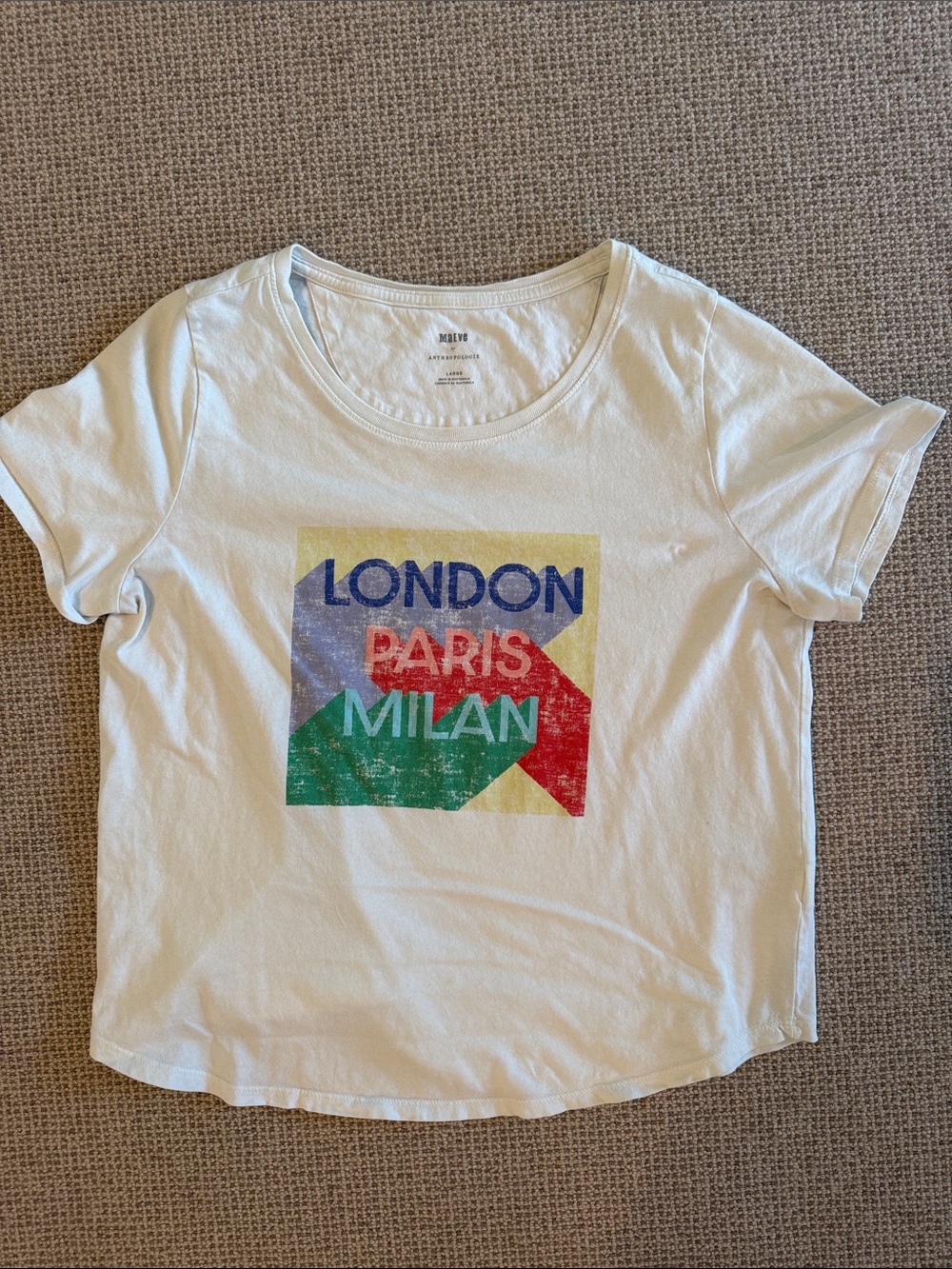 Maeve “London Paris Milan” tee - size L